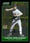 2005 Justin Verlander Bowman Chrome ROOKIE RC #217 Detroit Tigers