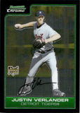 2005 Justin Verlander Bowman Chrome ROOKIE RC #217 Detroit Tigers