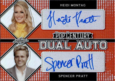 2021 Heidi Montag Spencer Pratt Leaf Pop Century RED DUAL AUTO 2/3 AUTOGRAPH #DA-14 The Hills