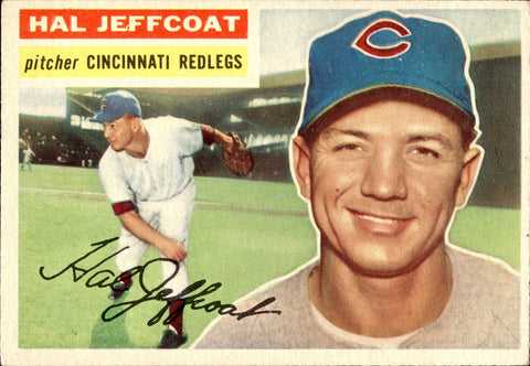 1956 Hal Jeffcoat Topps #289 Cincinnati Reds BV $15