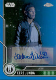 2023 Topps Chrome Star Wars Autograph Debra Wilson as Cere Junda Autograph #28 AUTO BLUE REFRACTOR 140/150 *BACK INK*
