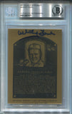 1981 Whitey Ford Metallic HOF Plaque BAS AUTHENTIC AUTO AUTOGRAPH #NA New York Yankees 7971