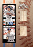 2005 Cal Ripken Jr. Don Mattingly Donruss Leather & Lumber RIVALS DUAL BAT 006/100 RELIC #R-22 Yankees Orioles