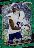 2025 Jordan Addison Panini Prizm GREEN SCOPE 22/75 #19 Minnesota Vikings