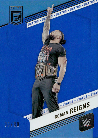 2023 Roman Reigns Donruss Elite STATUS BLUE 05/80 #86 Friday Night Smackdown