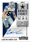 2018 Leighton Vander Esch Panini Contenders ROOKIE TICKET AUTO AUTOGRAPH RC #154 Dallas Cowboys