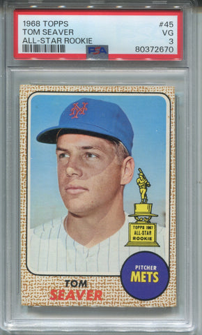 1968 Tom Seaver Topps ALL-STAR ROOKIE RC PSA 3 #45 New York Mets HOF 2670