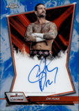 2026 CM Punk Topps Chrome WWE RED BRAND BLUE REFRACTOR AUTO 015/150 AUTOGRAPH #RBA-CMP Monday Night Raw