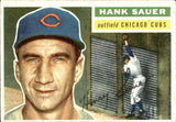 1956 Hank Sauer Topps WHITE BACK #41 Chicago Cubs BV $20