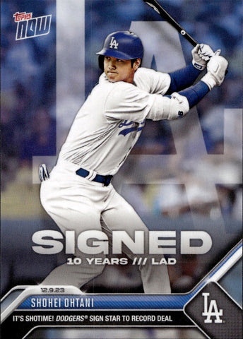 2023 Shohei Ohtani Topps Now OFF-SEASON SIGNED #OS-21 Los Angeles Dodgers 8