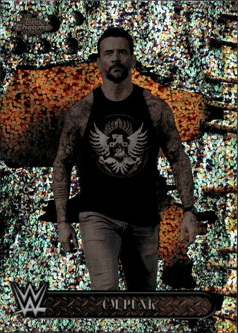 2025 CM Punk Topps Chrome Cactus Jack SPECKLE REFRACTOR 218/299 #8