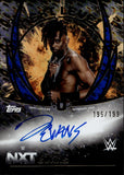 2025 Je'Von Evans Topps Universe WWE NEXT LEVEL BLUE AUTO 195/199 AUTOGRAPH #NLA-JVE NXT