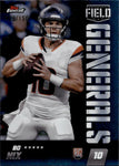 2024 Bo Nix Topps Finest FIELD GENERAL REFRACTOR ROOKIE 129/150 RC #FG-21 Denver Broncos