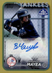2024 Bando Mayea Topps Pro Debut GOLD FOIL AUTO 40/50 AUTOGRAPH #PD-131 New York Yankees