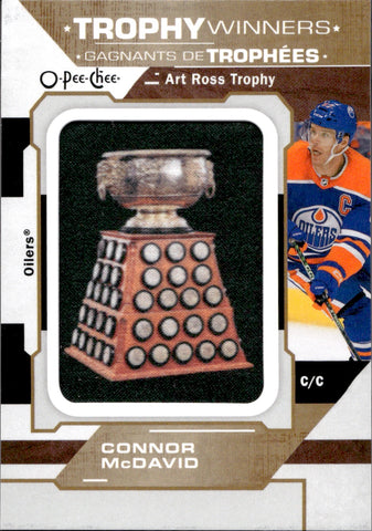 2023-24 Connor McDavid Upper Deck O-PEE-CHEE TROPHY WINNERS MANUFACTURED PATCH #P-11 Edmonton Oilers