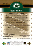 2005 Jerry Kramer Upper Deck NFL Legends LEGENDARY SIGNATURES AUTO AUTOGRAPH #LS-JK Green Bay Packers HOF