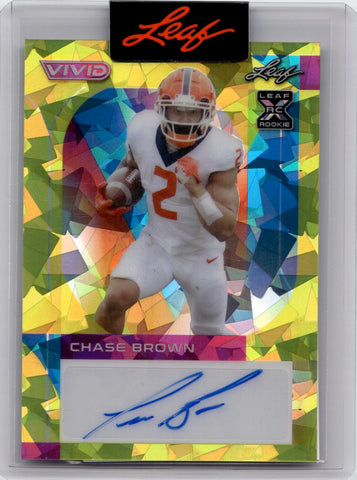 2023 Chase Brown Leaf Vivid XRC PRESS PROOF 1/1 ROOKIE AUTO Cincinnati Bengals