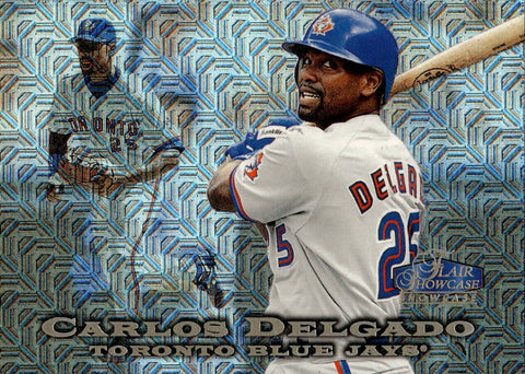 1998 Carlos Delgado Flair Showcase ROW 0 243/1000 Toronto Blue Jays #74