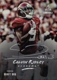 2018 Calvin Ridley Panini Luminance DRAFT DAY SIGNATURES ROOKIE AUTO AUTOGRAPH RC #RI-CR Atlanta Falcons