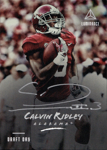 2018 Calvin Ridley Panini Luminance DRAFT DAY SIGNATURES ROOKIE AUTO AUTOGRAPH RC #RI-CR Atlanta Falcons