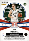 2020-21 Sam Merrill Panini Chronicles RED ROOKIE HOMETOWN HEROES AUTO AUTOGRAPH #HH-SAM Milwaukee Bucks