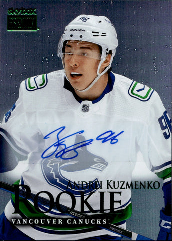2022-23 Andrei Kuzmenko Upper Deck Skybox Metal Universe PREMIUM PROSPECTS AUTOGRAPHS ROOKIE AUTO Vancouver Canucks #SR-50