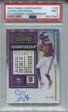2020 Justin Jefferson Panini Contenders CHAMPIONSHIP TICKET ROOKIE AUTO 38/49 AUTOGRAPH RC PSA 9 #109 Minnesota Vikings 7097