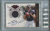 2010 Sam Bradford Panini Plates & Patches ROOKIE PATCH JERSEY AUTO 322/399 AUTOGRAPH RELIC RC BGS 9/10 #232 St. Louis Rams 8834