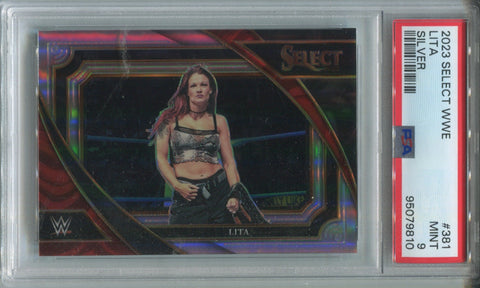 2023 Lita Panini Select WWE MEZZANINE HOLO SILVER PSA 9 #381 WWE Legend 9810
