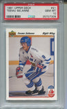 1991-92 Teemu Selanne Upper Deck ROOKIE RC PSA 10 #21 Winnepeg Jets 7309