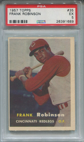1957 Frank Robinson Topps ROOKIE RC PSA 5 #35 Cincinnati Reds HOF 1689
