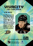 2023-24 Leo Carlsson Upper Deck Metal Universe VIVACITY DIE CUT #2VC Anaheim Ducks