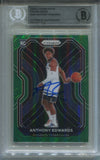 2020-21 Anthony Edwards Panini Prizm BAS AUTO AUTOGRAPH GREEN ROOKIE RC #258 Minnesota Timberwolves 7839