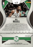 2019-20 Bill Russell Panini Prizm SP TIGER STRIPE #21 Boston Celtics HOF