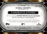 2021 MIchael Conforto Topps Museum Collection SIGNATURE SWATCHES DUAL JERSEY AUTO 349/349 AUTOGRAPH RELIC #SPDRA-MCO New York Mets