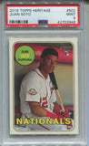 2018 Juan Soto Topps Heritage ROOKIE RC PSA 9 #502 Washington Nationals 3948