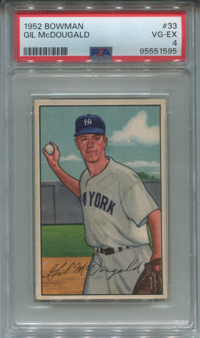 1952 Gil McDougald Bowman PSA 4 #33 New York Yankees 1595