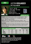 2005 Justin Verlander Bowman Chrome ROOKIE RC #217 Detroit Tigers