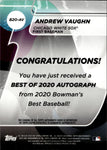 2020 Andrew Vaughn Bowman's Best OF 2020 AUTO AUTOGRAPH #B20-AV Chicago White Sox