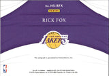 2018-19 Rick Fox Panini Immaculate HERALDED SIGNATURES AUTO 65/99 AUTOGRAPH #HS-RFX Los Angeles Lakers