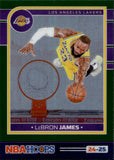 2024-25 LeBron James Panini NBA Hoops Premium GREEN PRIZM #18 Los Angeles Lakers
