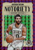 2023-24 Jayson Tatum Panini Mosaic NOTORIETY PURPLE PRIZM 42/99 #6 Boston Celtics
