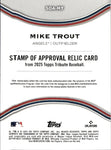 2025 Mike Trout Topps Tribute STAMP OF APPROVAL JERSEY 090/199 RELIC #SOA-MT Anaheim Angels