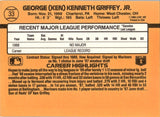 1989 Ken Griffey Jr. Donruss ROOKIE RC #33 Seattle Mariners HOF 7