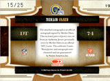 2009 Merlin Olsen Panini Classics JERSEY  AUTO 15/25 AUTOGRAPH RELIC #19 Los Angeles Rams HOF