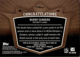 2007 Barry Sanders Topps Triple Threads TRIPLE SEPIA JERSEY NUMBER 20/27 RELIC #TTR-47 Detroit Lions HOF
