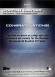 2022 Jordan Lawlar Bowman Transcendent Collection VIP Party AUTO 22/50 AUTOGRAPH #JLA-2 Arizona Diamondbacks