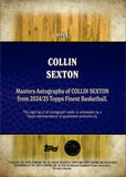 2024-25 Collin Sexton Topps Finest BLACK REFRACTOR MASTERS AUTO 19/25 AUTOGRAPH #MA-CS Utah Jazz