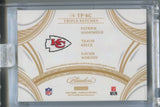 2025 Patrick Mahomes Travis Kelce Xavier Worthy Panini Flawless EMERALD GREEN TRIPLE PATCH 1/5 JERSEY NUMBER RELIC #TP-KC Kansas City Chiefs