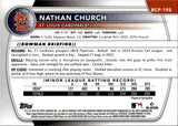 2025 Nathan Church Bowman Chrome PROSPECTS BLUE GEOMETRIC REFRACTOR 067/150 #BCP-192 St. Louis Cardinals